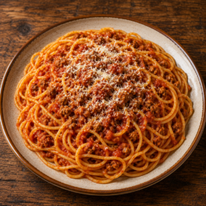 Espagueti tomate o boloñesa