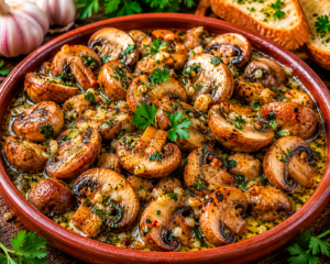 Champiñones al ajillo